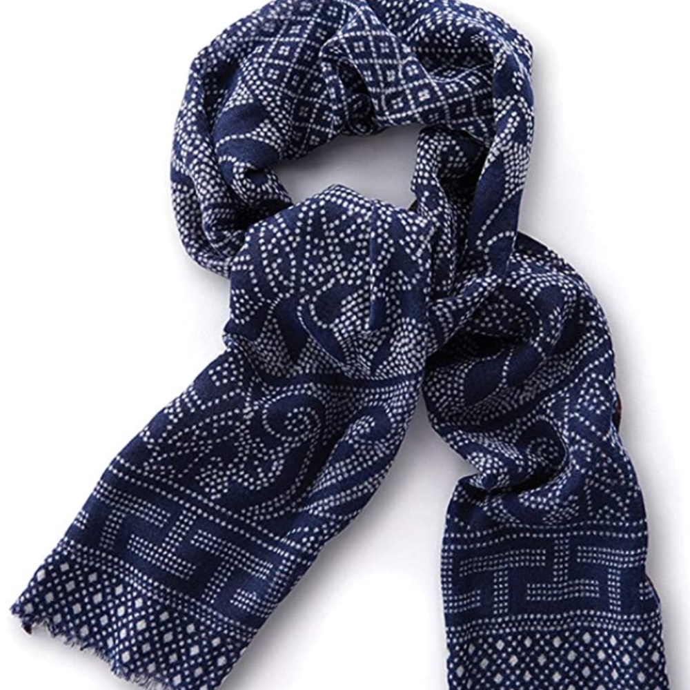 NWT - Threads Wool Scarf - Wrap - Kashmir Navy